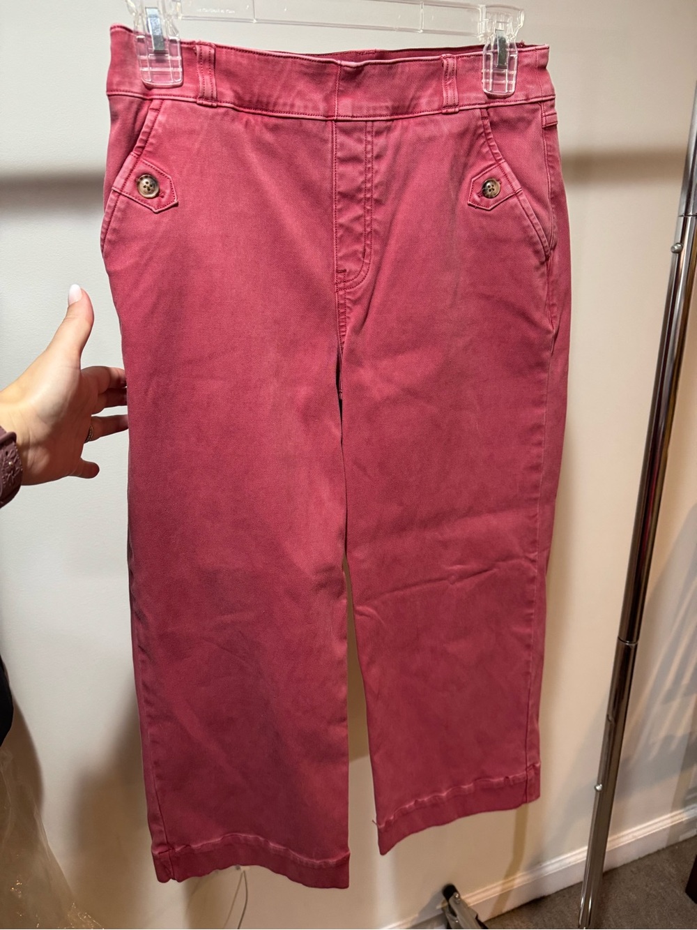 SPANX Wide Leg Pants in Nantucket Red